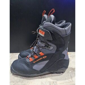 Salomon XA Pro Ski Boots Snowboard Boots Black Orange Lace‎ Up Size 8.5 Mens